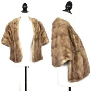 Vintage Glamorous Mink Fur Shawl Stole